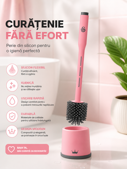 Kopac™ Perie de toaleta PRO cu dozator de detergent cu suport