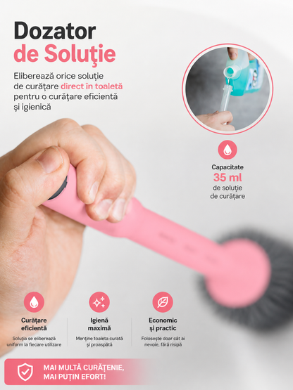 Kopac™ Perie de toaleta PRO cu dozator de detergent cu suport