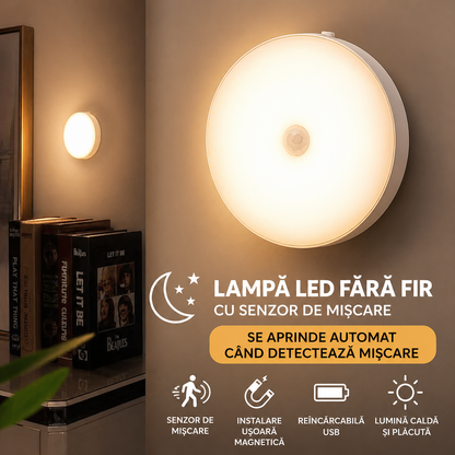 KOPAC™ Lampa LED cu senzori de miscare, incarcare USB, portabila