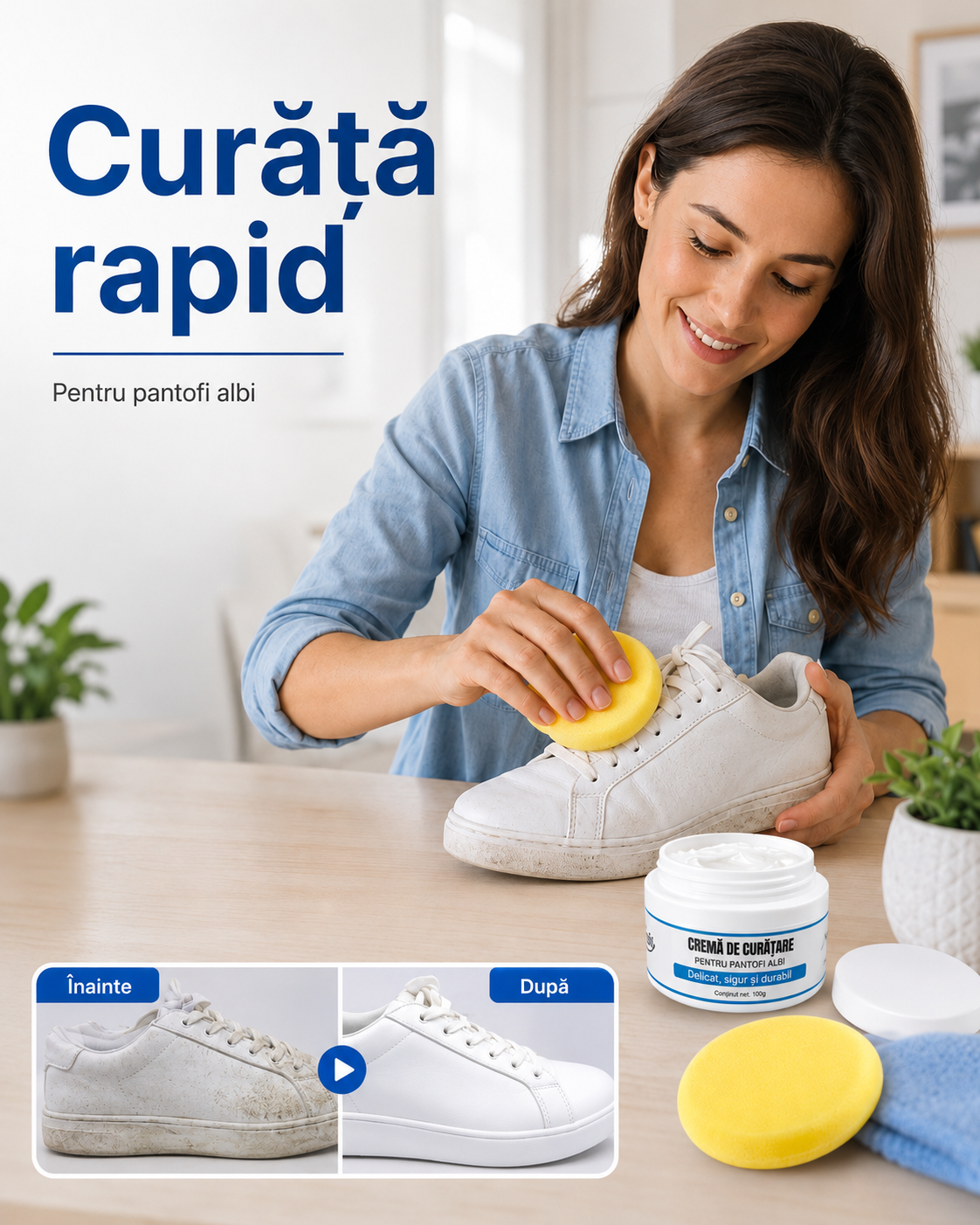 Singura Cremă Autentică Pentru Albirea Pantofilor Din România OFERTA 1+1