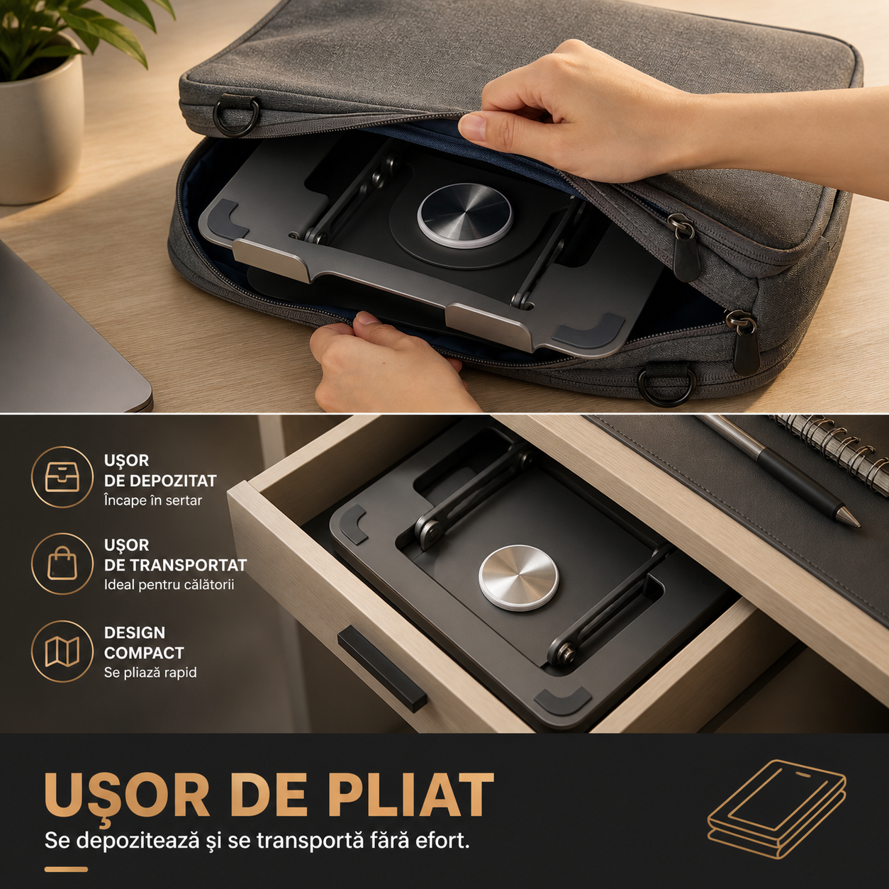 Kopac™ Suport laptop , Rotire 360° 