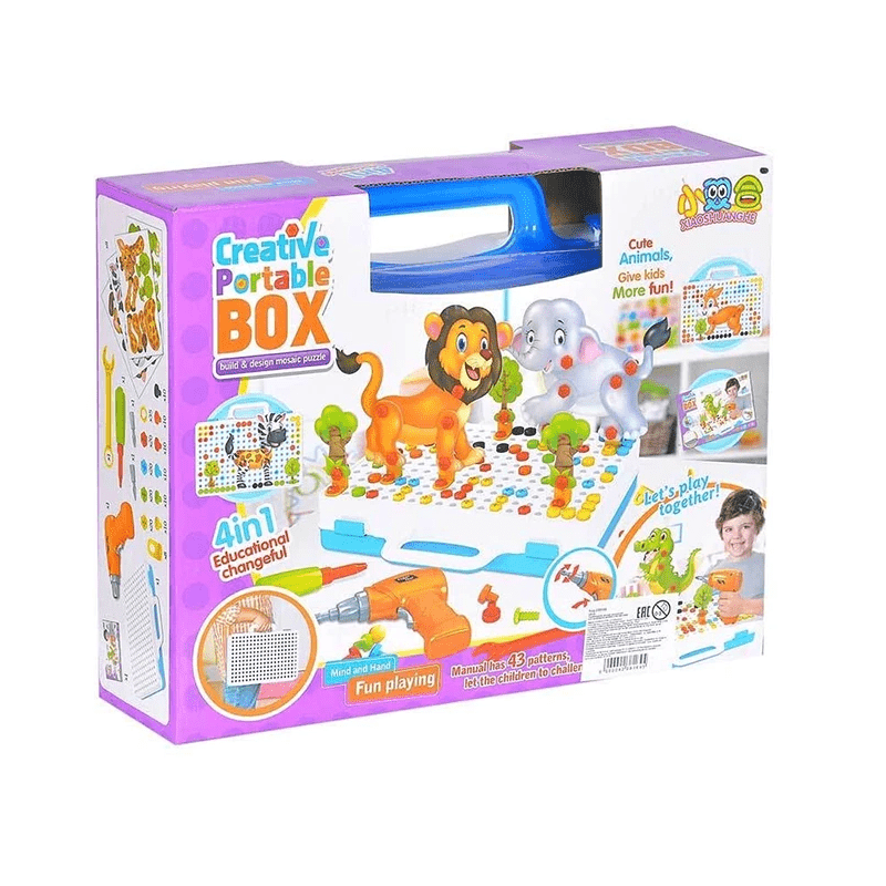 Kopac™ Jucarie educativa si interactiva cadou pentru copii cu varsta cuprinsa intre 3-10 ani, Multicolor (198 piese)