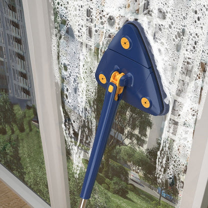 Kopac™ Mop Triunghiular Rotativ 360° cu Stoarcere, Laveta Microfibra, curatare usoara, Albastru 