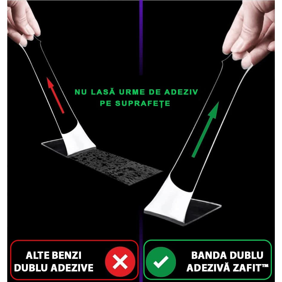 Kopac™ Banda dublu adeziva rezistenta la apa, siliconica, transparenta, latime 3 cm, lungime 3 metri