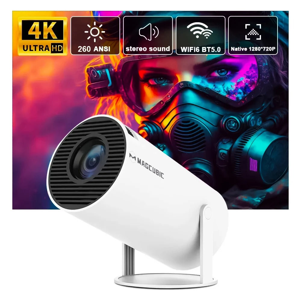 Kopac™ ORIGINAL Video Proiector Portabil Smart 4K Ultra HDWiFi6, Autofocus + 2 ANI GARANTIE