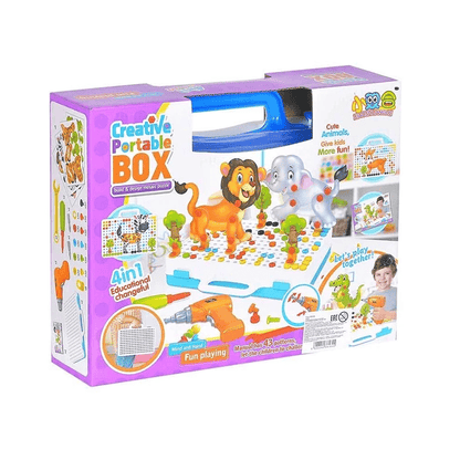 Kopac™ Jucarie educativa si interactiva cadou pentru copii cu varsta cuprinsa intre 3-10 ani, Multicolor (198 piese)