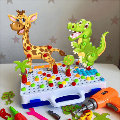 Kopac™ Jucarie educativa si interactiva cadou pentru copii cu varsta cuprinsa intre 3-10 ani, Multicolor (198 piese)