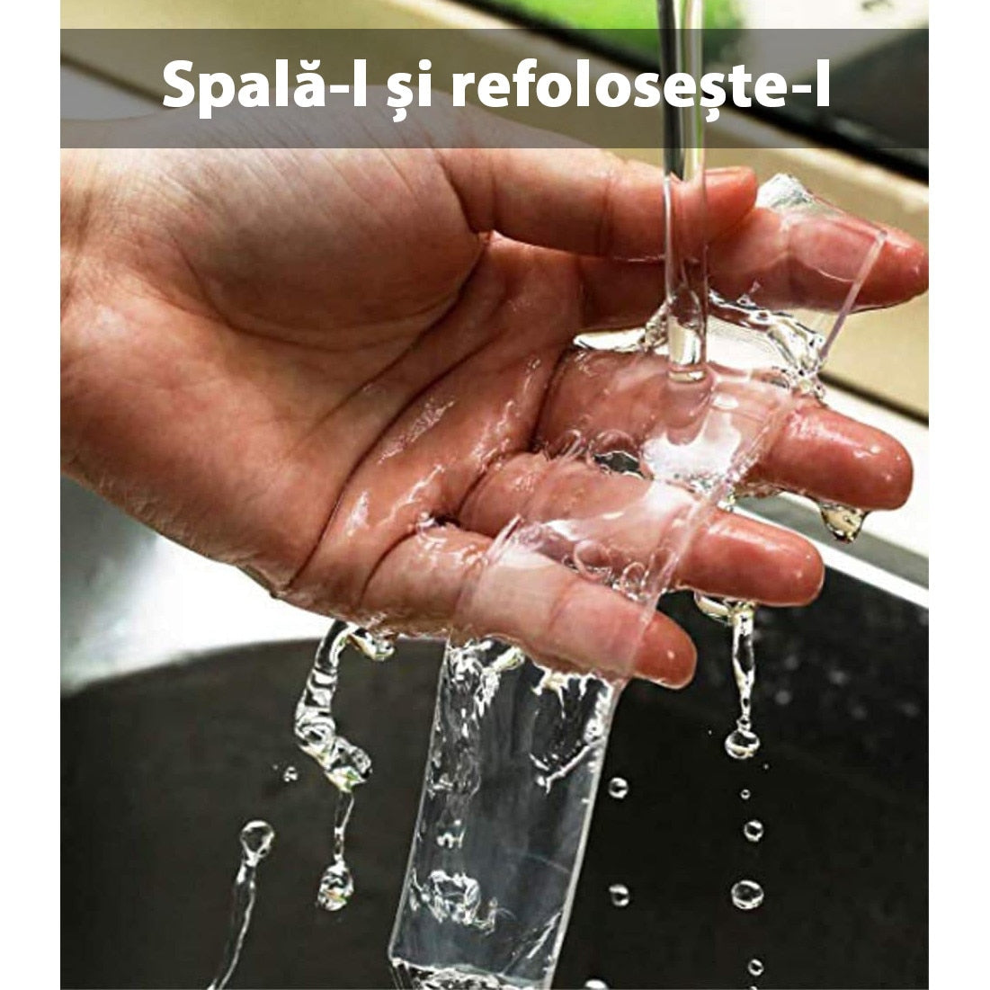 Kopac™ Banda dublu adeziva rezistenta la apa, siliconica, transparenta, latime 3 cm, lungime 3 metri